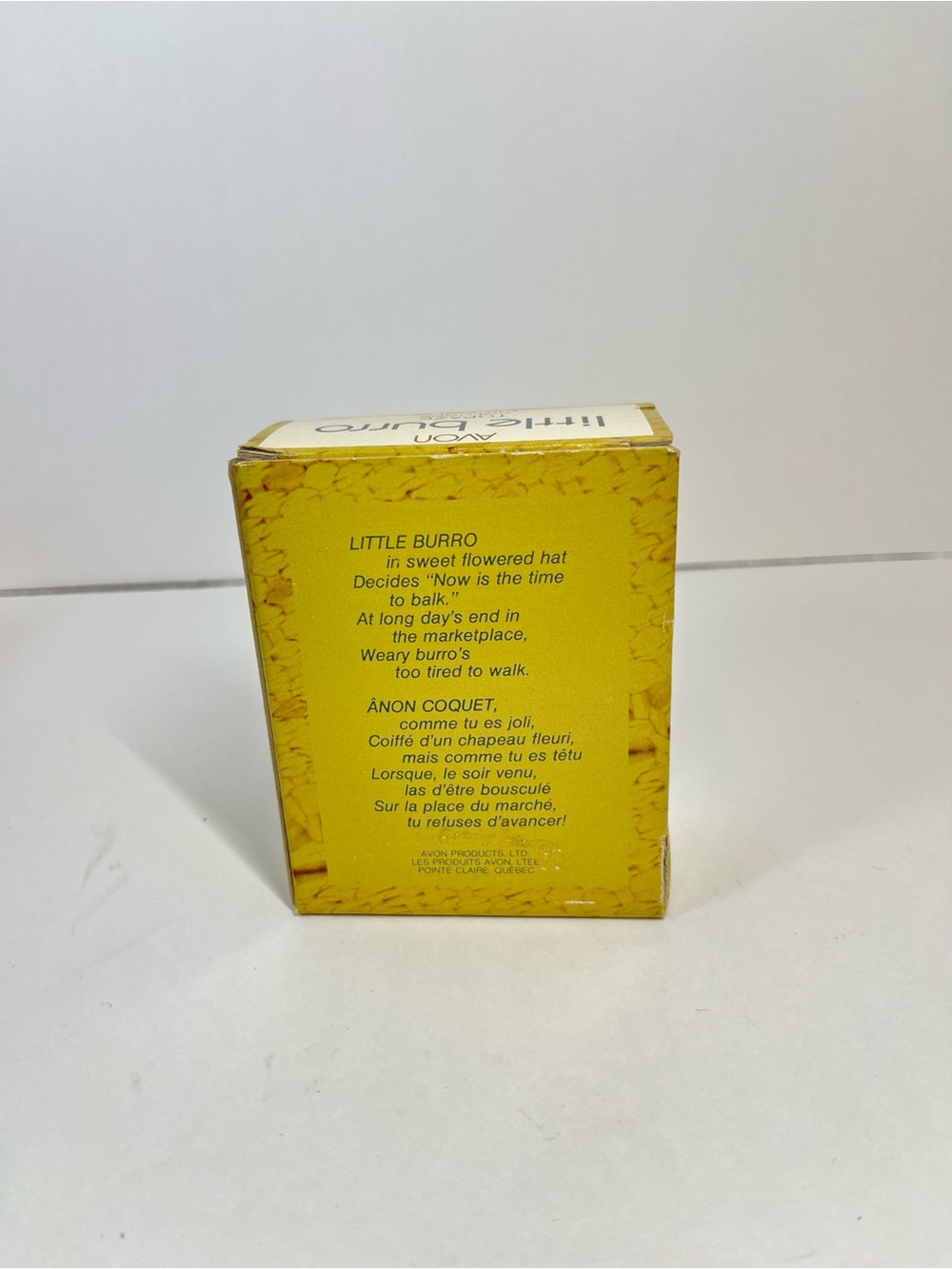 Vintage AVON Little Burro Donkey & Straw Hat Topaze Cologne With Box MCM Full - Picture 14 of 16